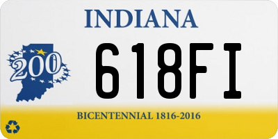 IN license plate 618FI