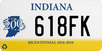 IN license plate 618FK