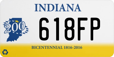 IN license plate 618FP