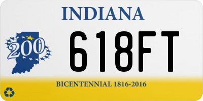 IN license plate 618FT