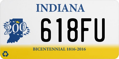 IN license plate 618FU