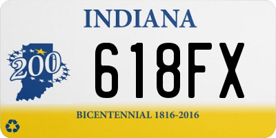 IN license plate 618FX