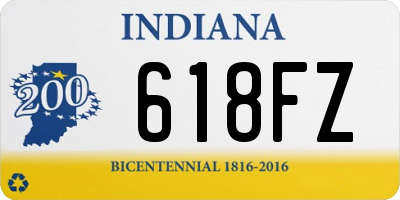 IN license plate 618FZ