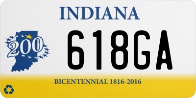 IN license plate 618GA