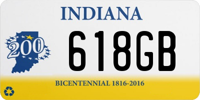 IN license plate 618GB