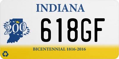 IN license plate 618GF