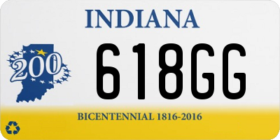 IN license plate 618GG