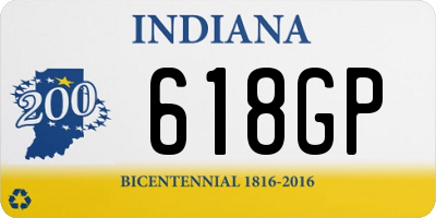 IN license plate 618GP