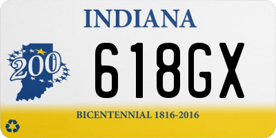 IN license plate 618GX