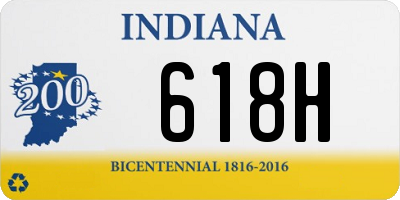 IN license plate 618H