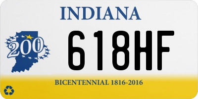 IN license plate 618HF