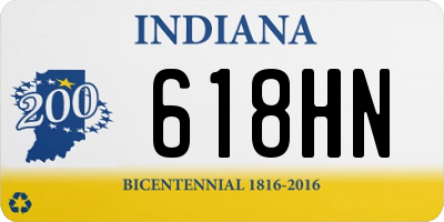 IN license plate 618HN