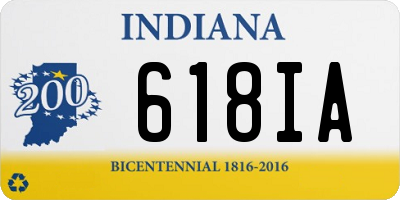 IN license plate 618IA
