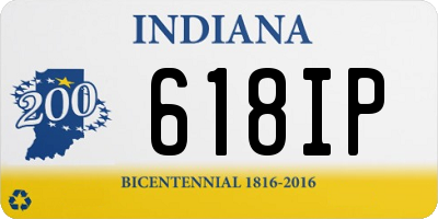 IN license plate 618IP