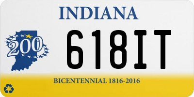 IN license plate 618IT