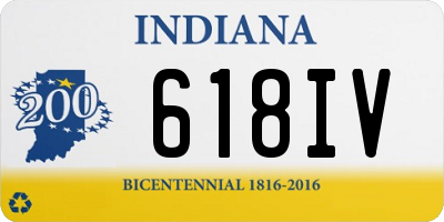 IN license plate 618IV