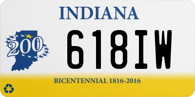 IN license plate 618IW