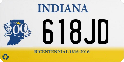 IN license plate 618JD