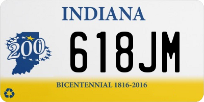 IN license plate 618JM