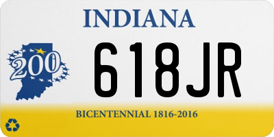 IN license plate 618JR