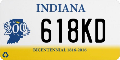 IN license plate 618KD