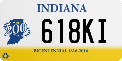 IN license plate 618KI