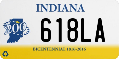 IN license plate 618LA