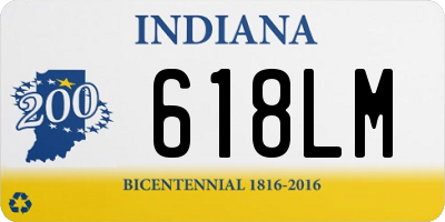 IN license plate 618LM