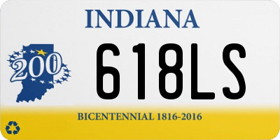 IN license plate 618LS