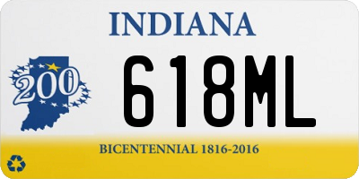 IN license plate 618ML