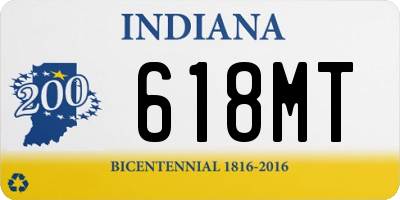 IN license plate 618MT