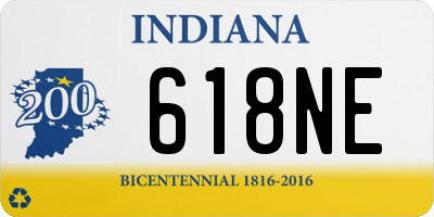 IN license plate 618NE