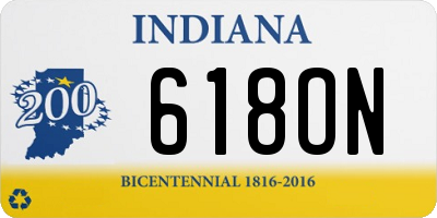 IN license plate 618ON