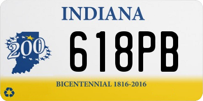 IN license plate 618PB