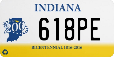 IN license plate 618PE