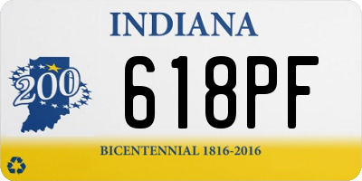 IN license plate 618PF