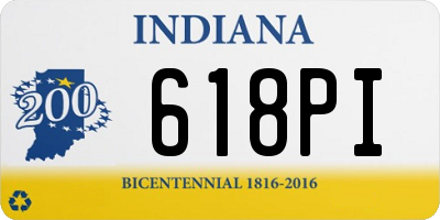 IN license plate 618PI