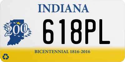 IN license plate 618PL