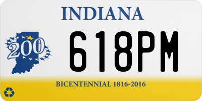 IN license plate 618PM