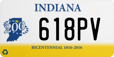 IN license plate 618PV