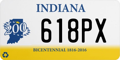 IN license plate 618PX