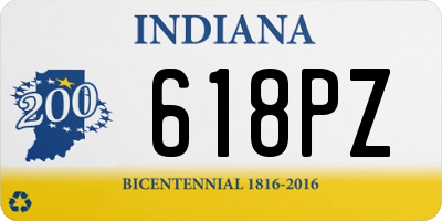 IN license plate 618PZ