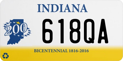 IN license plate 618QA