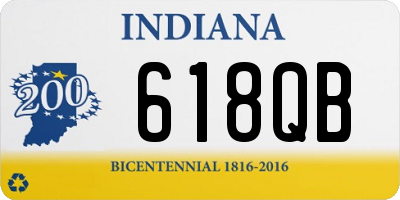 IN license plate 618QB