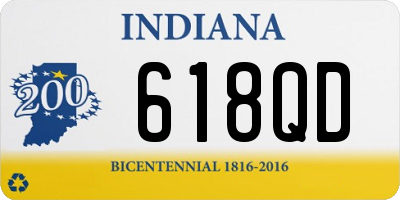 IN license plate 618QD