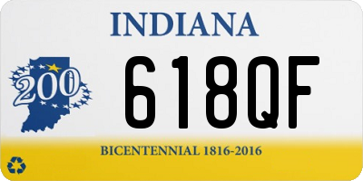 IN license plate 618QF