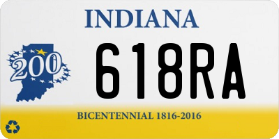 IN license plate 618RA