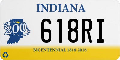 IN license plate 618RI