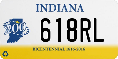 IN license plate 618RL