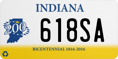 IN license plate 618SA